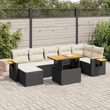 vidaXL Garten-Lounge-Set 8-tlg. schwarz