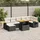 vidaXL Garten-Lounge-Set 8-tlg. schwarz