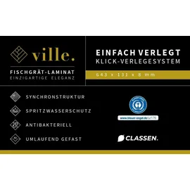 Classen Ville 64,3 x 13,1 cm Fischgrät Beige