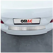 Omac Ladekantenschutz Stoßstangenschutz für Skoda Fabia III Schrägheck/Skoda Octavia III Limo 2014-2021 – Edelstahl gebürstet