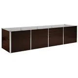 vidaXL Garten-Hochbeet verzinkter Stahl rechteckig 320 x 80 x 77 cm Braun