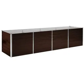 vidaXL Garten-Hochbeet verzinkter Stahl rechteckig 320 x 80 x 77 cm Braun