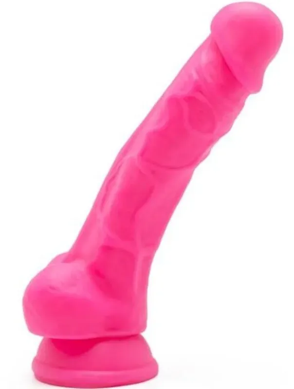GET REAL - HAPPY DICKS 19 CM MIT BLLEN ROSA
