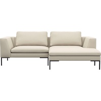 FLEXLUX Ecksofa »Loano«, modernes Sofa, frei im Raum stellbar, lose Kissen, Kaltschaum im Sitz weiß
