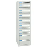 stumpf metall Serie ESTA Schubladenschrank 13x100x200 lichtgrau