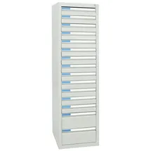 stumpf metall Stumpf Schubladenschrank Serie ESTA, 15 Schubladen lichtgrau (13x100, 2x200mm)