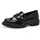 Jana Damen Loafer ohne Absatz Elegant Vegan, Schwarz (Schwarz), 38