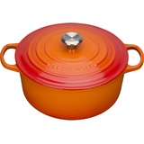 Le Creuset Signature Bräter 26 cm rund ofenrot