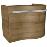 Camargue Wave Mini Waschtischunterschrank  (59 x 39,1 x 49,8 cm, Rechts, Berg Eiche, Matt)