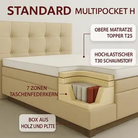 A&J MöbelLand TOM 120 x 200 cm Beige