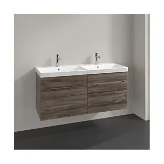 Waschtischunterschrank A89300RK 118x51,4x45,2cm, 4 Auszüge, wandhängend, Stone Oak