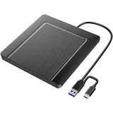 xlyne DVD-Brenner Extern USB-A, USB-C®, USB-A (USB 2.0) Schwarz