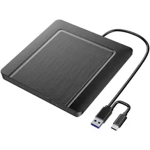 xlyne DVD-Brenner Extern USB-A, USB-C®, USB-A (USB 2.0) Schwarz