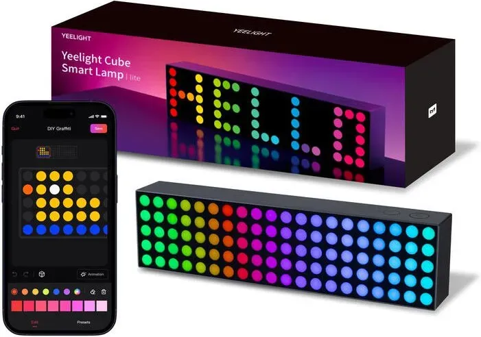 Yeelight Smarte Ambientelampe Cube Lite – Matter & Smart Home Unterstützung für Alexa, Google Home, Apple Home & SmartThings