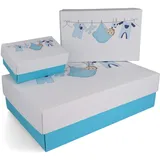 BUNTBOX 2 BUNTBOX Baby Boy M & L Geschenkboxen-Set weiß