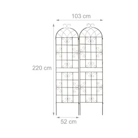 Relaxdays Rankgitter 220 x 52 x 2 cm Braun