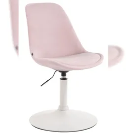 CLP Esszimmerstuhl Maverick Samt pink/weiß