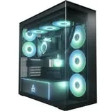 Arctic Xtender Mirror Black Design, Tower-Gehäuse - schwarz, Tempered Glass x 2 (verspiegelt)