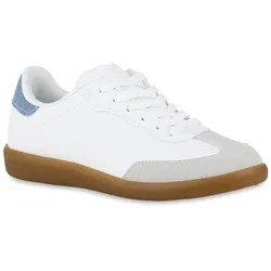 Damen Sneaker Low in Blau Denim