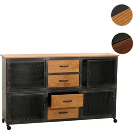 Mendler HWC-N28 Kommode 90x150x40 beige/schwarz