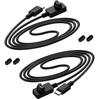USB C Ladegerät ladekabel für Garmin Uhr Forerunner 55 45 935 945 965 Vivoactive 3 4 5, Fenix 7 6 6S 6X Pro 5 5S 5X Plus Venu sq 2 3 Instinct Approach, Garmin Uhr Ladekabel 2er Pack mit 4 Staubstecker