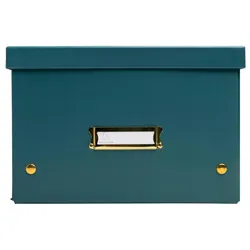 Exacompta 62353E 5x Ablagebox, flach geliefert 27x36x19cm, Neo Deco - Blaugrün