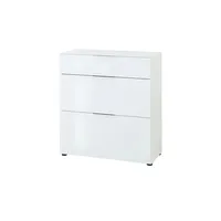 Möbel Kraft Vitreo Neo 90 x 99 x 41 cm Soft Close weiß