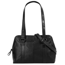 Spikes & Sparrow Henkeltasche, echt Leder, schwarz -