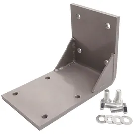 Mendler 2er-Set Deckenadapter für Kassetten-Markise T122 T123, Deckenmontage Halterung Adapter ~ grau