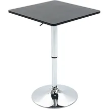 Homcom Bartisch Höhenverstellbar 60 x 60 x 91 cm Schwarz