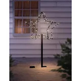 Mojawo LED 3D Weihnachtsstern Weihnachtsbeleuchtung Außen Batterie warmweiß