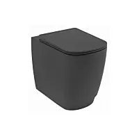 Kludi RESA S Spiralflush-Stand-WC 55 cm, Universalförmiger Abfluss Mattschwarz