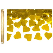 Partydeco Konfetti Kanone Herzen 60 cm Gold