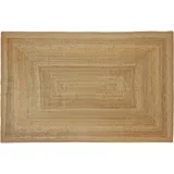 Tectake tectake® Handgewebter Teppich, verschiedene Größen, aus Jute, 100 % Naturfasern, strapazierfähig und pflegeleicht