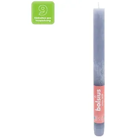 Bolsius Rustik Stabkerzen 27 x 2,3 cm 9 Stück Dunkelblau