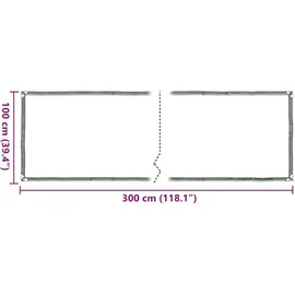 vidaXL Pflanzenabdeckung mit Ösen 1x3 m Polyethylen