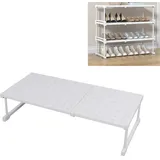 Ausziehbarer Regalboden Für Schrank Und Küche – Tragkraft 55 Kg – Längenverstellbar Von 67 Bis 88 Cm – 14 Zubehörteile – Einfache, Werkzeuglose Montage