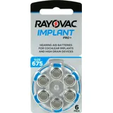 6x Rayovac Hörgerätebatterien 675 Cochlear Implantat Batterien PR44 Implant Pro+