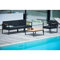 JAN KURTZ Couchtisch Lux aus Teakholz, Schwarz