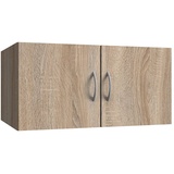 Lomadox Aufsatzschrank MIAMI-43 Eiche, 2 Türen, ca. 80/40/40 cm braun 80 cm x 40 cm x 40 cm