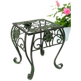 DanDiBo Ambiente Blumenhocker Metall Grün Eckig 25 cm Blumenständer 96007 Blumensäule Modern Pflanzenständer Pflanzenhocker Vintage