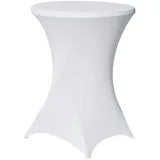Baumarktplus Stehtischhusse Stretch weiß Ø 80 cm Tischhusse