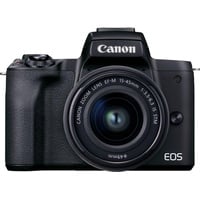 Canon EOS M50 Mark II - Vlogger Kit (15 - 45 mm, 24 Mpx, APS-C / DX), Kamera, Schwarz