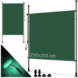 Kesser Windschutz Klemmmarkise 200 x 310 cm Dunkelgrün
