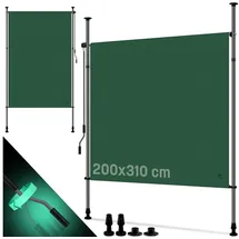 Kesser Windschutz Klemmmarkise 200 x 310 cm Dunkelgrün