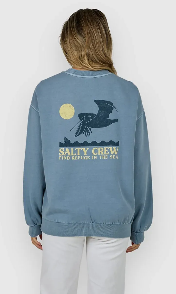 Salty Crew Lunch Time Crew Sweater dusty blue Gr. S
