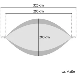 Svita Hängematte Outdoor Ultraleicht Camping Befestigung 1-2 Personen Hellblau Dunkelblau