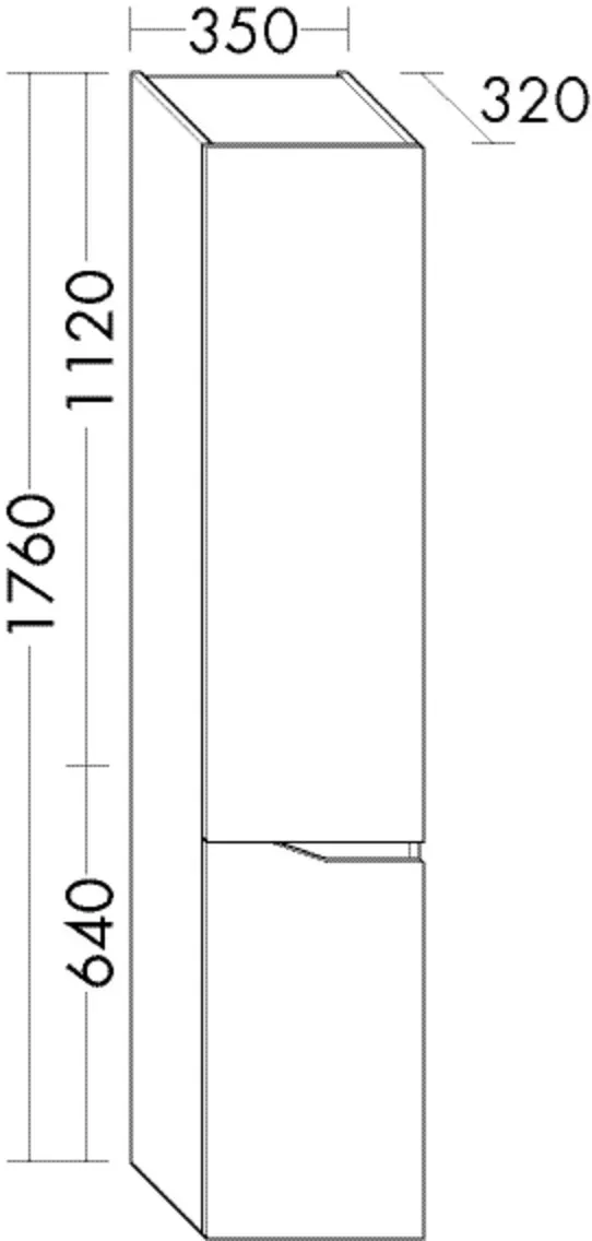 Burgbad Hochschr.Sinea 3.0 T. 1760x350x340 Frassino Dekor Cappuccino, HSZW035LF6815 HSZW035LF6815