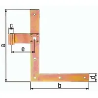 GAH Alberts Fensterl.-Winkelb.L.250x200mm B.30mm S.3mm STA galv.gelb verz.L ger.GAH