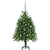 vidaXL Künstlicher Weihnachtsbaum mit Beleuchtung & Kugeln Grün 120 cm